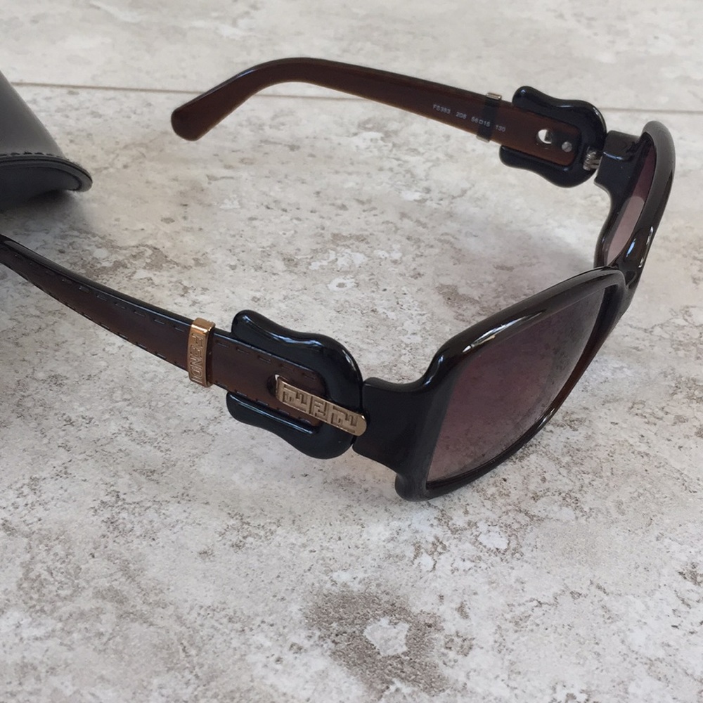 Fendi Buckle Brown Sunglasses